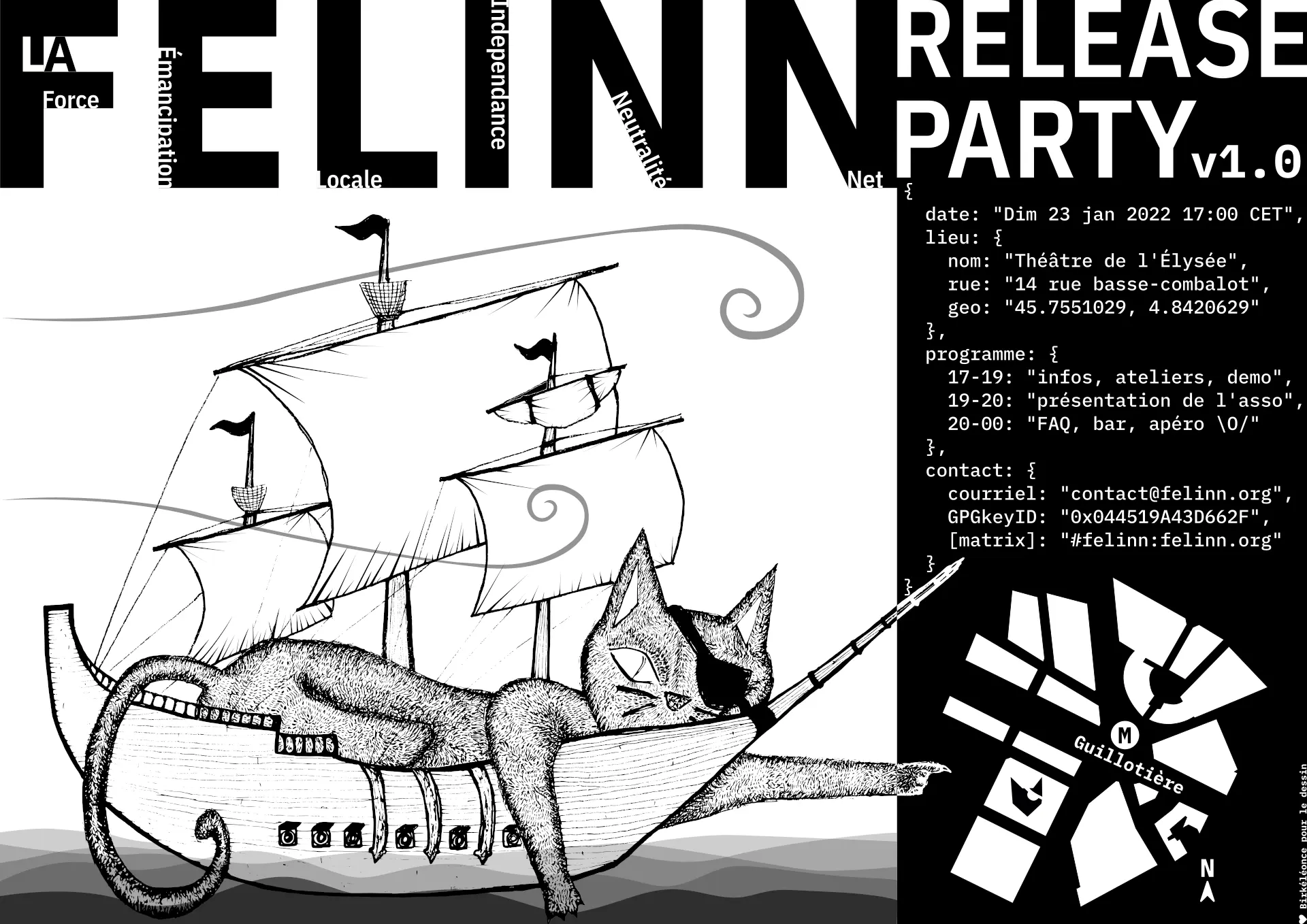Affiche de la Release party v1.0