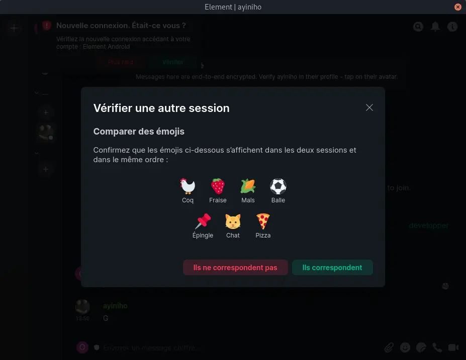 Vérification des sessions